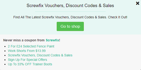 Screwfix Discount Codes Vouchers 10 Off Free Delivery