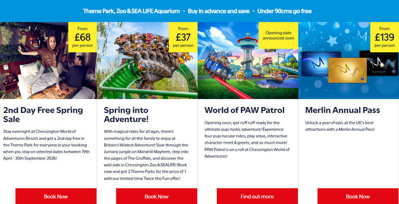 2 For 1 Chessington World Of Adventures 2026 & Buy 1 Get 1