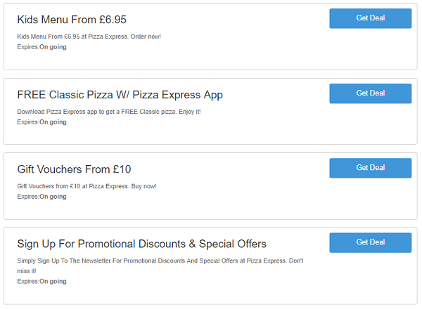 Pizza express voucher