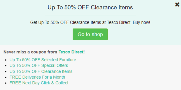 Tesco Direct discount code