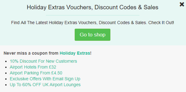 Holiday Extras discount code