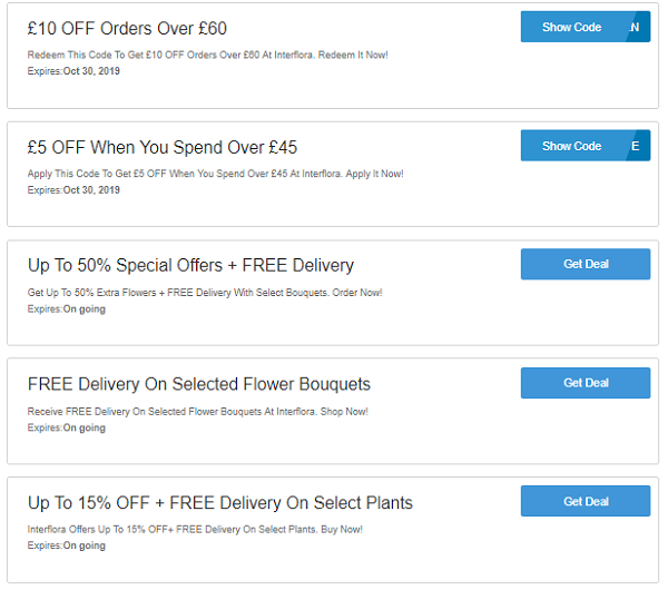 Interflora discount codes