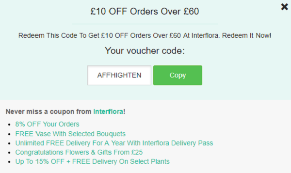 Interflora discount code