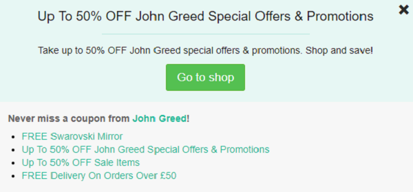 John Greed promo codes