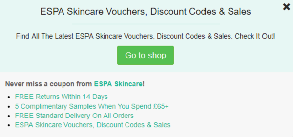 Espa Skincare discount code