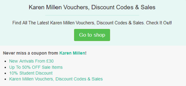 Karen Millen discount code