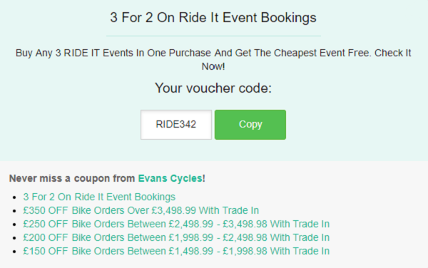 Nhs evans best sale cycle discount