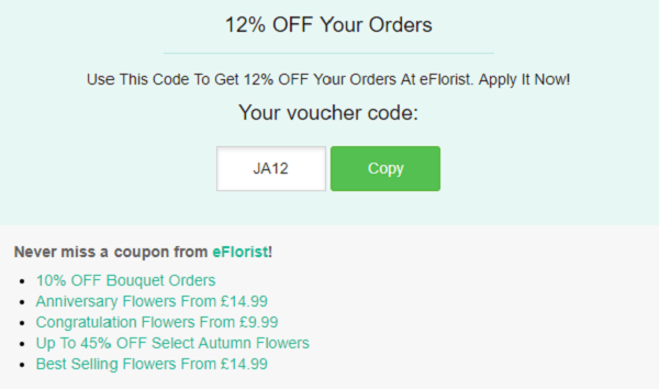 Flower voucher code