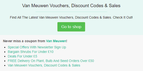 Van Meuwen discount code