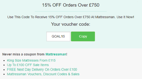 Mattressman discount code