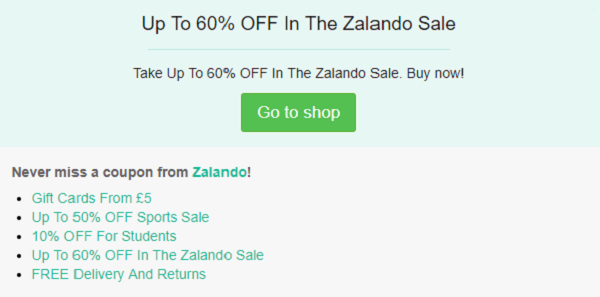 Zalando discount code