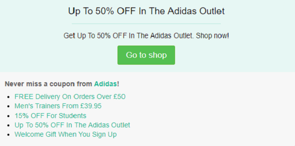 Adidas discount code