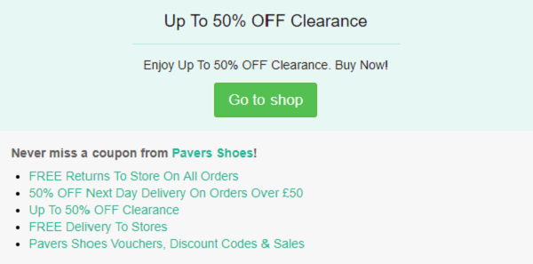 Pavers Shoes discount code