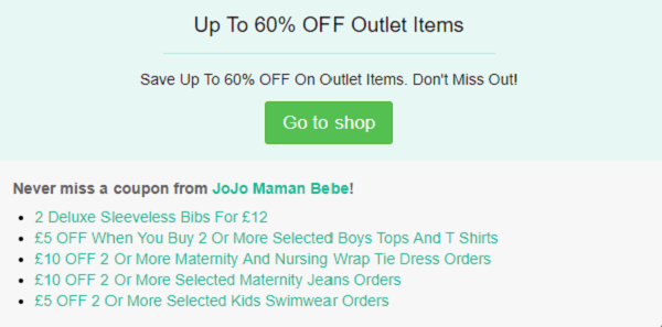 Jojo Maman Bebe discount code