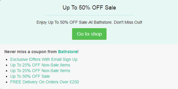 Bathstore discount code