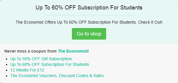 The Economist Discount code