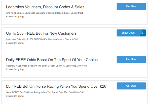 Ladbrokes promo codes