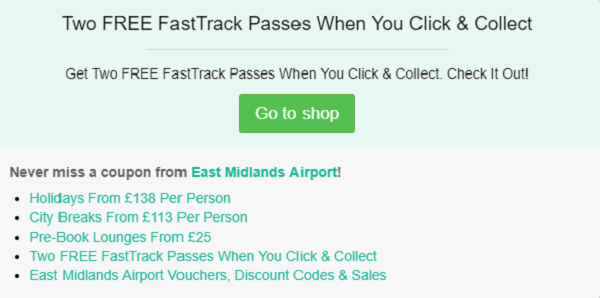 East Midlands Airport discount code
