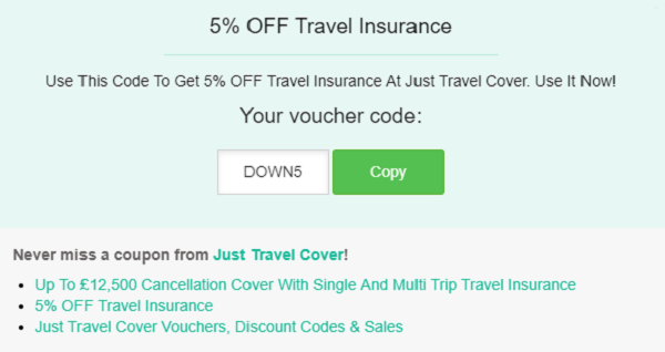 Just Travel Cover voucher code