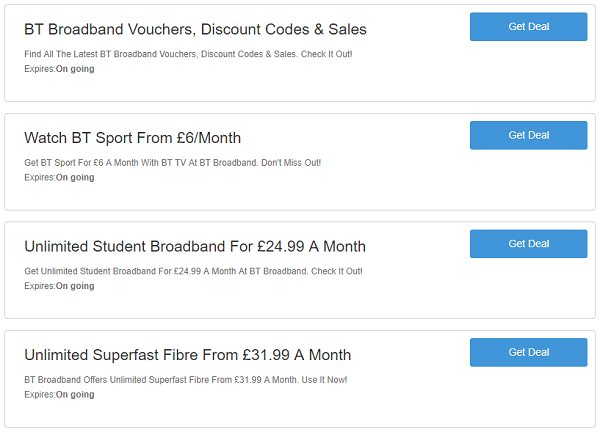 BT Broadband vouchers