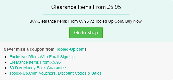 Tooled Up discount code