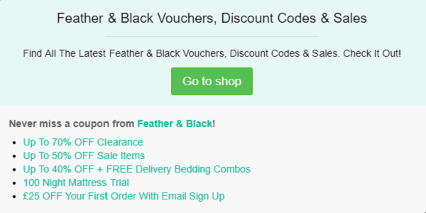 Feather and Black discount codes