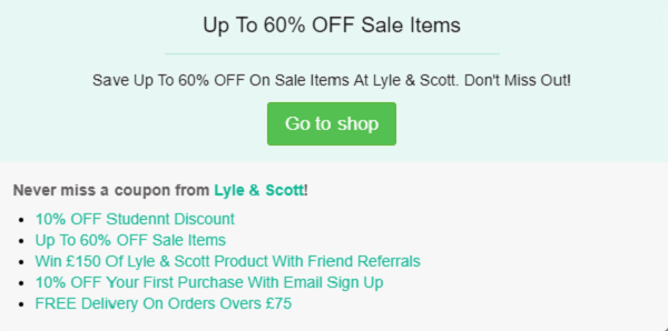 Lyle and Scott discount codes