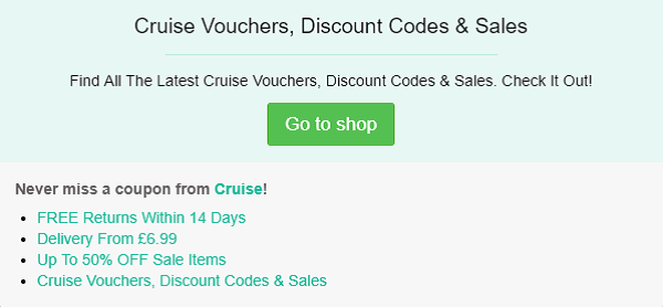Cruise discount code