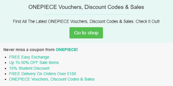 Onepiece discount code