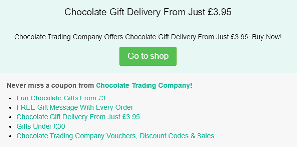 Chocolate Trading Company discount code