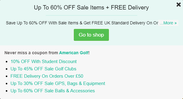 American-Golf-Discount-codes