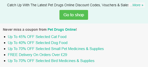 The Pet Drugs Online code