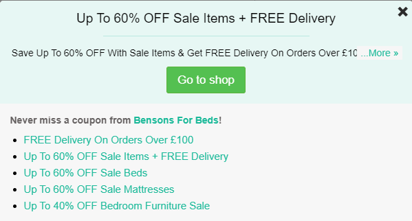 bensons-for-beds-codes